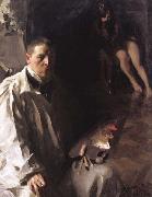 Anders Zorn Self-Portrait with Model (nn02) oil painting reproduction